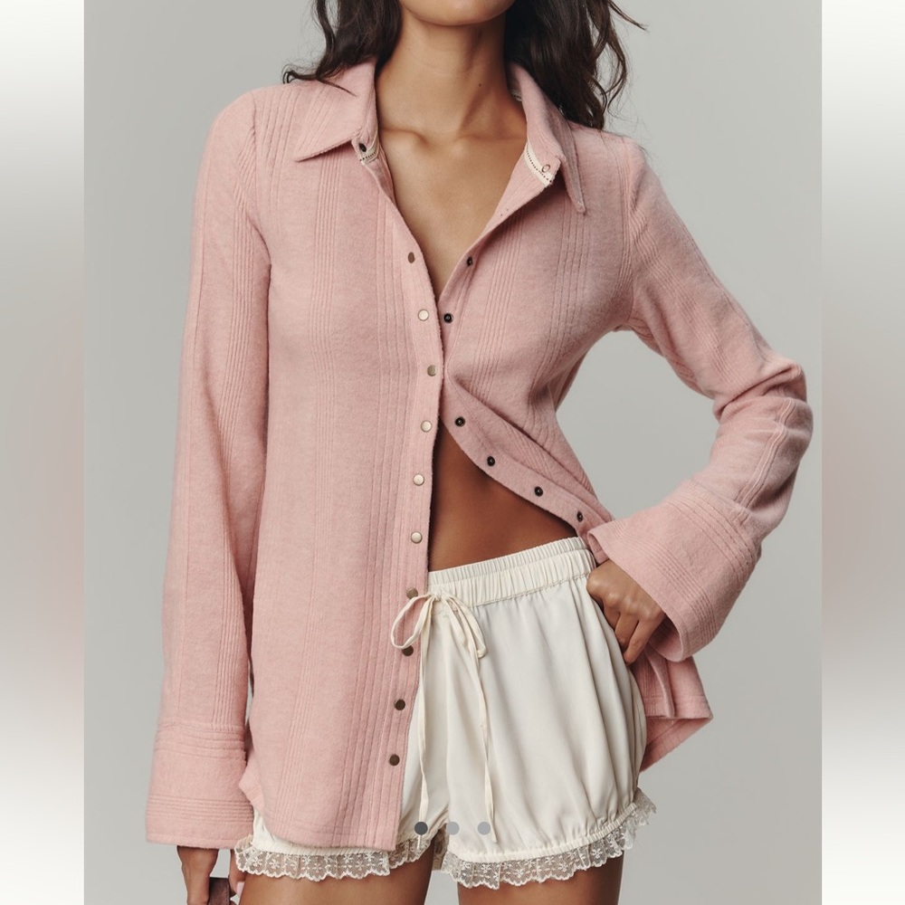 Anthropologie Brushed Button-Down Cardigan Sweater